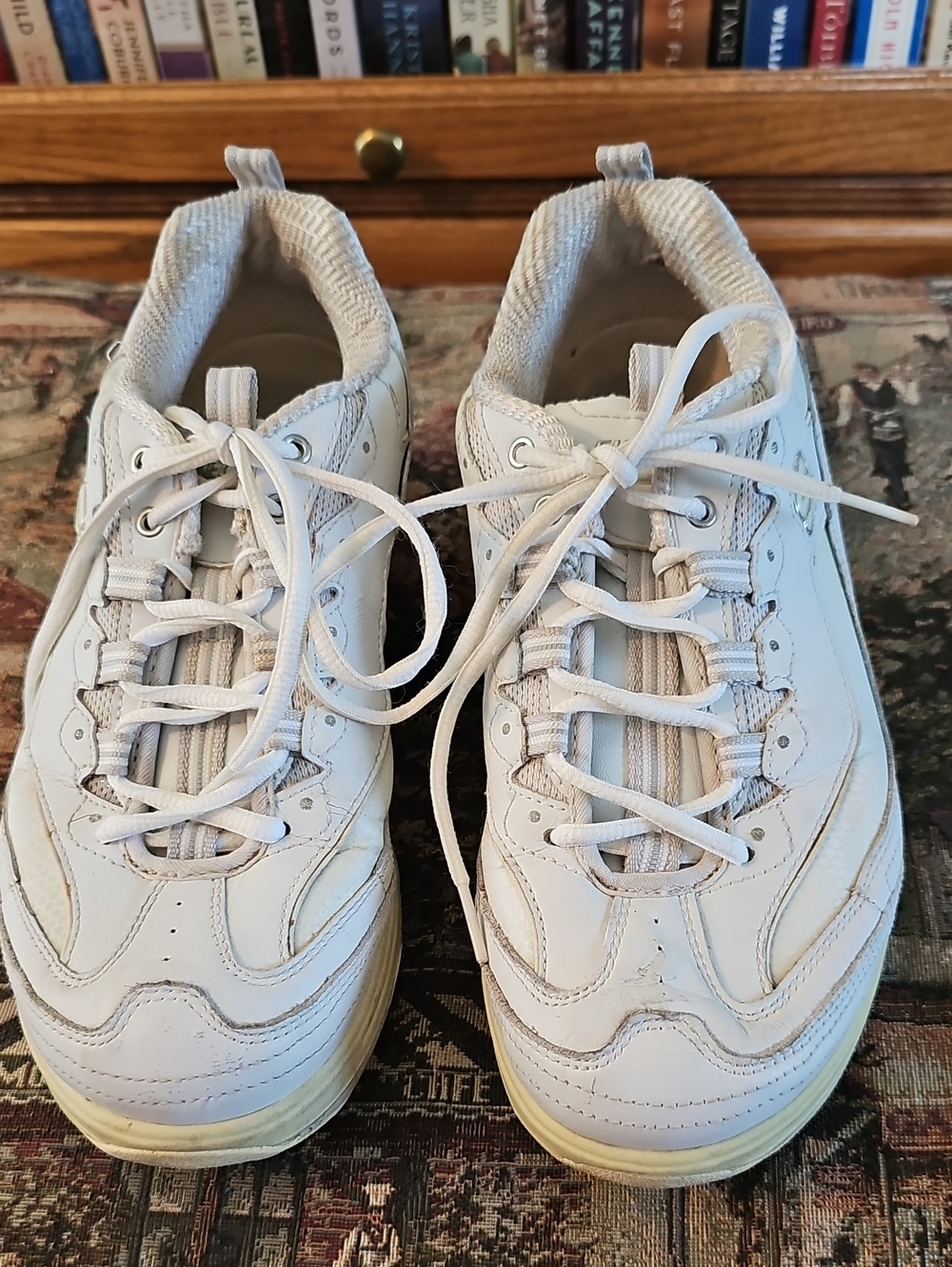 Skechers Women's White Lace-Up Athletic Sneakers